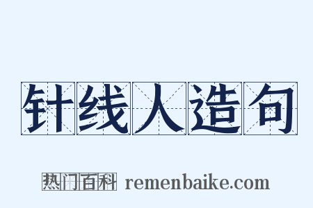 针线人造句是什么意思的图片